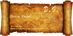 Dora Iván névjegykártya